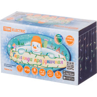 Светодиодная гирлянда TDM ELECTRIC Бахрома 1.9x0.5 м, 68 LED, многоцветная, 8 режимов, 250 В, IP20 SQ0361-0078