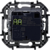 Зарядное устройство с двумя USB-разьемами A-C Legrand 240В/5В 3000мА - INSPIRIA - алюминий 673762