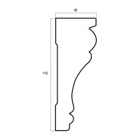 Потолочный плинтус Cosca Decor интерьерный багет, 110 мм, белый матовый СПБ048168