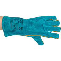 Спилковые пятипалые краги на подкладке Armprotect бирюзовые, р11 SK100 4631161388438