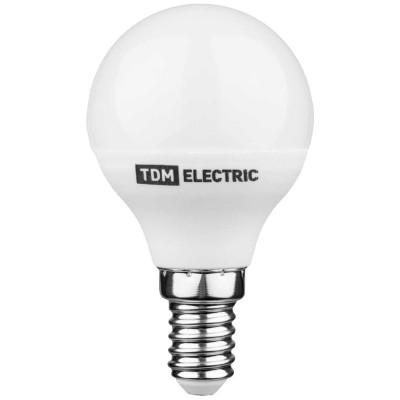 Светодиодная лампа TDM ELECTRIC FG45-6 Вт-230 В-3000 К–E14 "Лампа-ДИММЕР" SQ0340-0201