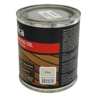 Масло для террас и фасадов Finka Exterior Wood Oil для внутренних и наружных работ, льняная основа, Белый (White), 0.75 л FO-075WH
