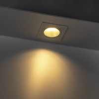 Встраиваемый потолочный светильник RITTER Artin квадрат скрытая лампа 93x93x40 монтажное отверстие 80x80 GU5.3 алюминий, белый 51417 6