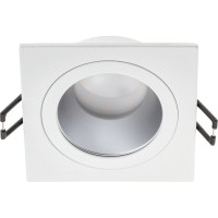 Встраиваемый потолочный светильник RITTER Artin квадрат скрытая лампа 93x93x40 монтажное отверстие 80x80 GU5.3 алюминий, белый 51417 6