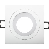 Встраиваемый потолочный светильник RITTER Artin квадрат скрытая лампа 93x93x40 монтажное отверстие 80x80 GU5.3 алюминий, белый 51417 6