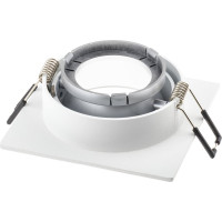 Встраиваемый потолочный светильник RITTER Artin квадрат скрытая лампа 93x93x40 монтажное отверстие 80x80 GU5.3 алюминий, белый 51417 6