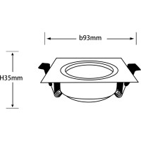 Встраиваемый потолочный светильник RITTER Artin квадрат скрытая лампа 93x93x40 монтажное отверстие 80x80 GU5.3 алюминий, белый 51417 6