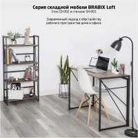 Стол на металлокаркасе BRABIX LOFT CD-002 дуб натуральный 641214
