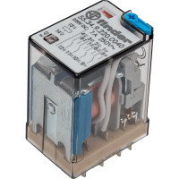 Промежуточное реле Finder 4 перекидных контакта 7А, = 220В DC, 553492200040