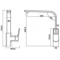 Кухонный смеситель Swedbe Kronos 2041, EAN 7350078204781