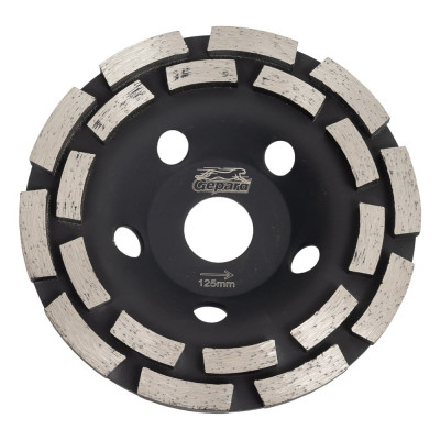 Чашка алмазная шлифовальная двурядная 125х22.2 мм Gepard GP0808-125