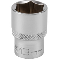 Набор торцевых головок 1/4", 6-ти гр CrV, 4-13 мм, 10 шт. STELS 13602