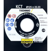 Диск для резки плитки TECHNIC KCT 125x22.23 мм SAMEDIA 330009