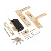 Врезной замок с ручками Аллюр АРТ ЗВ4-70.09 GP золото 10166