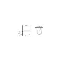 Напольный приставной безободковый унитаз AQUATEK 560х360х410 мм AQ1902-00 00000107113