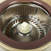 Швабра с отжимом и ведром LAIMA TONE MOP 7/5 л, две насадки в комплекте, бежевый 607488