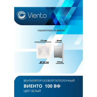 Осевой вытяжной вентилятор ВИЕНТО 100ВФ