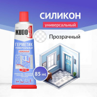 Герметик силиконовый универсальный KUDO, прозрачный, в тюбике 85 мл KST-100b