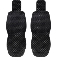 Накидка сиденья SKYWAY POSH вельвет, 5 предметов, черная/белая строчка S01302053