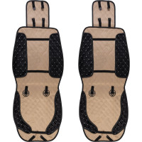 Накидка сиденья SKYWAY POSH вельвет, 5 предметов, черная/белая строчка S01302053