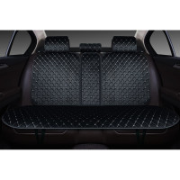 Накидка сиденья SKYWAY POSH вельвет, 5 предметов, черная/белая строчка S01302053