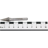 Борфреза коническая (М) 10 твердосплавная ВК8 хвостовик d=6 мм Х-образная насечка Beltools ri.378.5