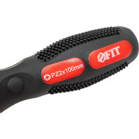 Отвертка FIT IT Универсал CrV сталь, прорезиненная ручка, Профи 6 х 100 мм РZ2 55154