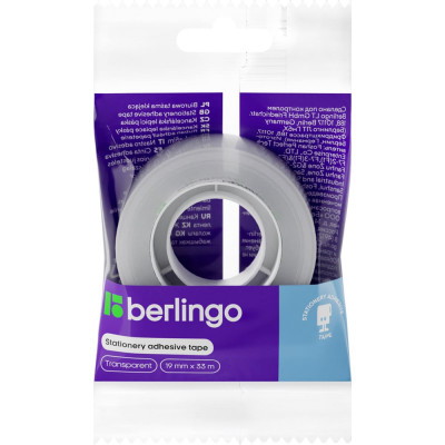 Набор клейкой ленты Berlingo, 35 шт., 19мм х 33м, прозрачная, в пакете AT19331