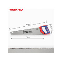 Ножовка по дереву WORKPRO 450 мм, SK5, 7TPI WP215006
