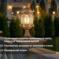 Светильник уличный TDM ELECTRIC "Ампир" 60 Вт, стойка шагрень/бронза Е27 SQ0330-0088