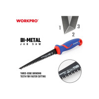 Ножовка по гипсокартону WORKPRO 150мм BI-METAL WP215017