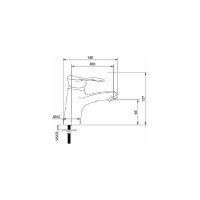 Смеситель для умывальника Juguni одноручный, с подводкой 0402.944С
