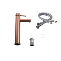 Смеситель для умывальника MELANA Tondo нерж.сталь, однорычажный, бронза f 610102PVD-Br