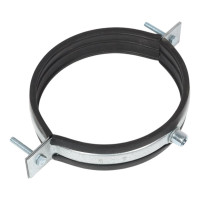 Хомут для вентиляционных каналов Lucky Guy д=127 мм, 25х1,2 мм, цинк, с резиновой прокладкой 400 04 127 8Р