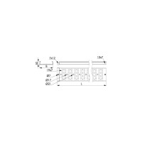 Перфорированный лоток DKC 50x50 L3000 толщина 1,2 мм 3526012