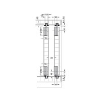 Направляющий элемент Hafele Slido F-Line12 20A с защелкивающимся шипом 35 мм, пластик серый 404.19.320