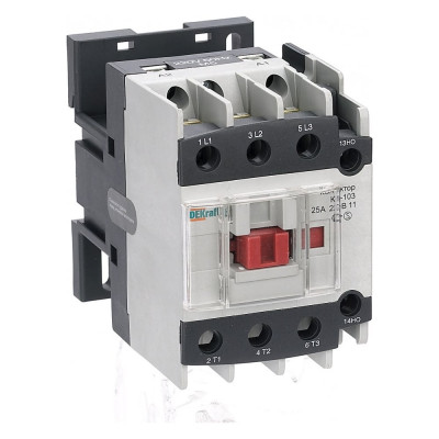 Контактор КМ-103, 25 А, 380 В, АС3, 1НО+1НЗ Dekraft 22119DEK