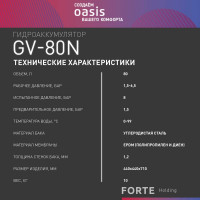Гидроаккумулятор Oasis GV 80 N 4670004379349