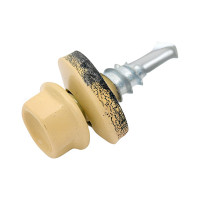 Кровельный саморез Качественный КРЕПЕЖ слоновая кость RAL 1014, 5.5х19 мм, 200 шт 1000729 КЧ