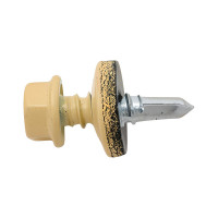 Кровельный саморез Качественный КРЕПЕЖ слоновая кость RAL 1014, 5.5х19 мм, 200 шт 1000729 КЧ