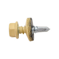 Кровельный саморез Качественный КРЕПЕЖ слоновая кость RAL 1014, 5.5х19 мм, 200 шт 1000729 КЧ