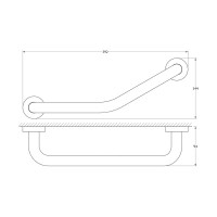 Изогнутый поручень Artwelle диам. 25 mm/39 cm хром HAR 043