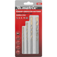 Набор сверл по бетону Golden Line (5-10 мм; 4 шт.) MATRIX 70825