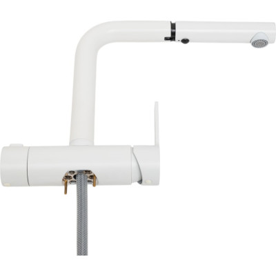 Смеситель для мойки Paffoni с поворотным изливом, белый матовый RINGO RIN295BO 00263394