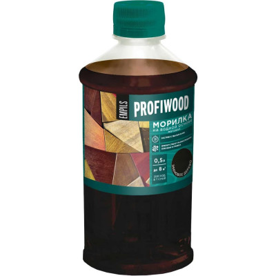 Морилка Profiwood на водной основе, эбеновое дерево, 0.5 кг 67689