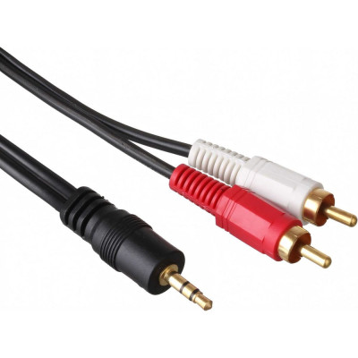 Кабель ExeGate аудио EX-CCA-458-3.0 3.5mm Jack M 2xRCA M, 3м, позолоченные контакты 225929