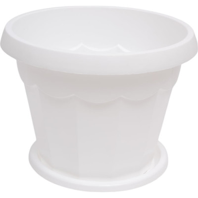 Цветочный горшок ЗПИ Альтернатива Гармония 4 л, белый М1411