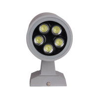 Светодиодный светильник Jazzway архитектурный PWL-26090/30D 2х5Вт 6500К GR серыйфасадный 230В/50Гц IP65 1018601B