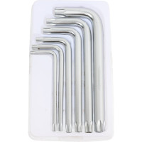 Набор Г-образных ключей AV Steel TORX с отверстием, TН25-TН55 S2, 6 шт AV-367356