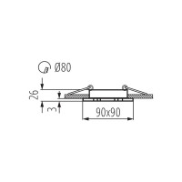 Точечный светильник KANLUX SEIDY CT-DTL50-AL 18281